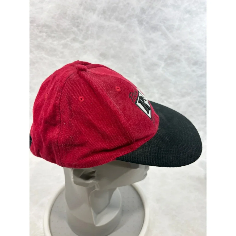 Hard Rock Cafe Dubai Hat Vintage Rock n Roll Never Dies Red Black Strapback Cap